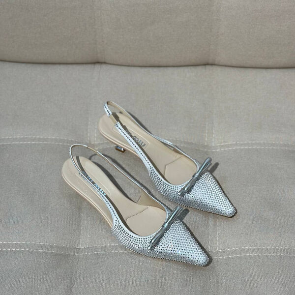 Туфли Miu Miu женский стразы бирюзовый 138134-2
