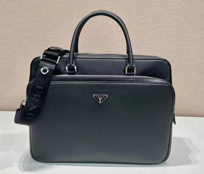 Мужской портфель Prada мужской кожа черный 52108