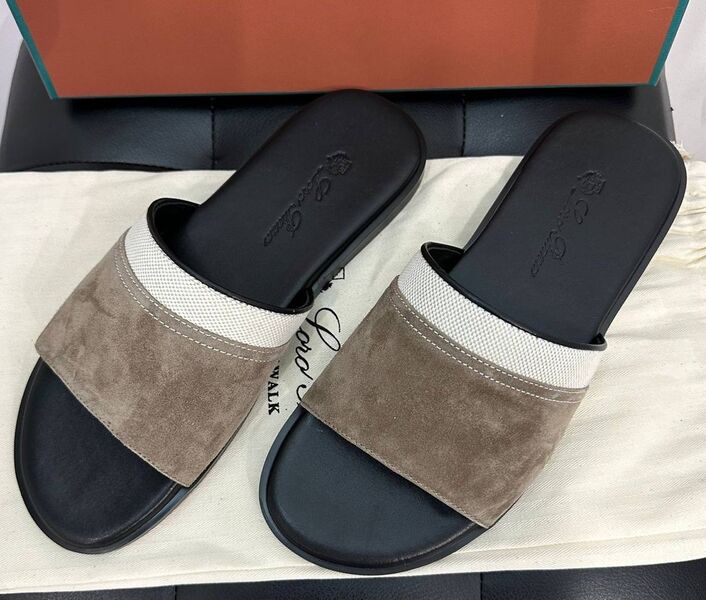 Мужские шлепки Loro Piana мужской замша красный 175668