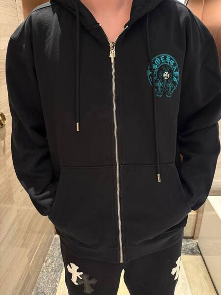 Мужское зип-худи Chrome Hearts мужской черный m9310971-1-2