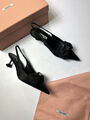 Туфли Miu Miu женский сатин черный 107386-2