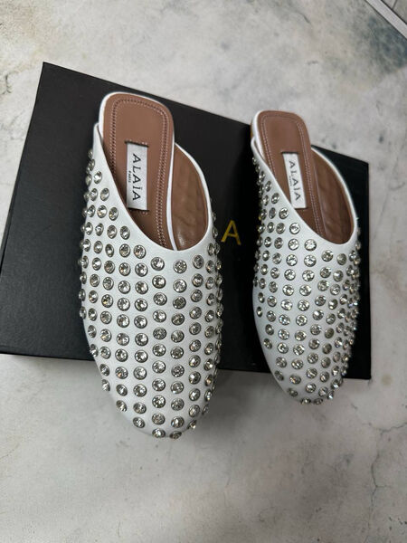 Мюли Alaïa женский кожа белый 137933-2