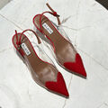 Туфли Alaïa женский кожа бордовый 139977-3