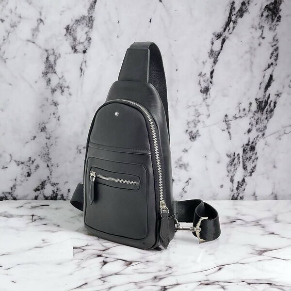 Мужская сумка слинг Montblanc мужской кожа черный 149926-4