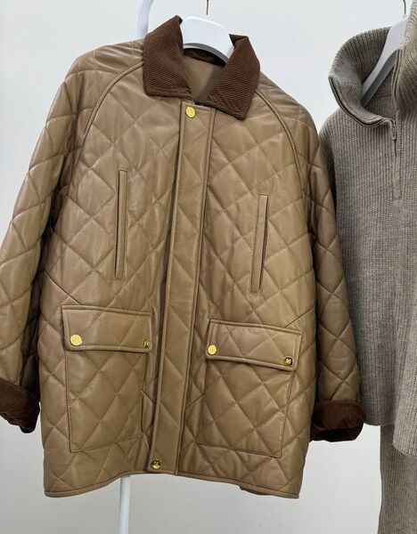 Куртка Max Mara женский кожа swift темно-бежевый 167921