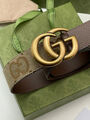 Мужской ремень Gucci мужской кожа бежевый 115844-2