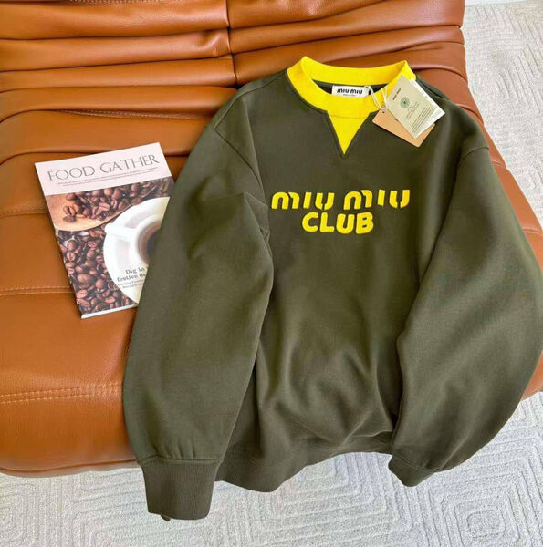 Женский свитшот Miu Miu женский болотный 147059-3