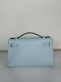 Сумка Hermèskelly 20 Pochette женский кожа бирюзовый 138056-3