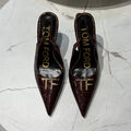 Туфли Tom Ford женский кожа бордовый 139536-3