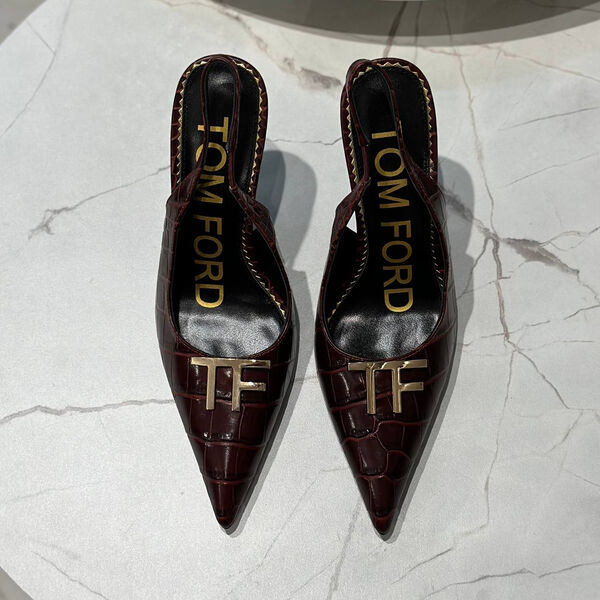 Туфли Tom Ford женский кожа бордовый 139536-3