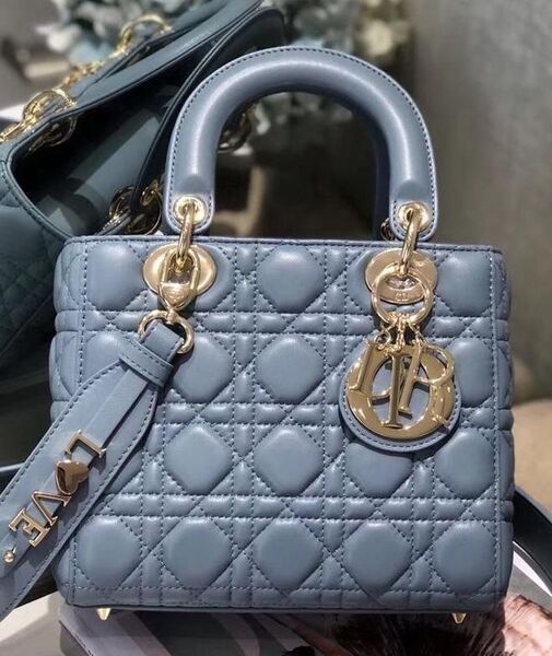 Сумка Dior Lady женский кожа бирюзовый 74350