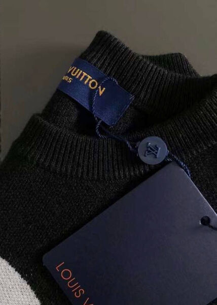 Мужской свитер Louis Vuitton мужской вязаная ткань черный 130900-5