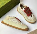 Кеды Gucci женский текстиль бежевый 120802-1