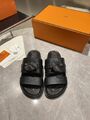 Женские шлепанцы Hermes женский кожа черный f9609229-1-5