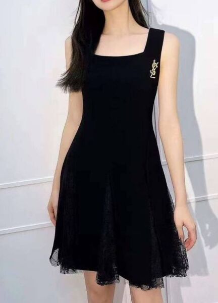 Платье Saint Laurent женский черный 167145
