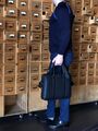 Мужской порфель Prada мужской кожа черный 42864-2