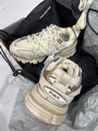 Кроссовки Balenciaga женский кожа бежевый 92596-3