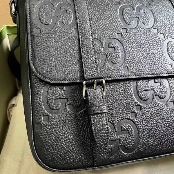Мужская сумка мессенджер Gucci мужской кожа черный 143071-5