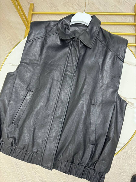 Жилет Maison Margiela женский кожа черный 159965-5