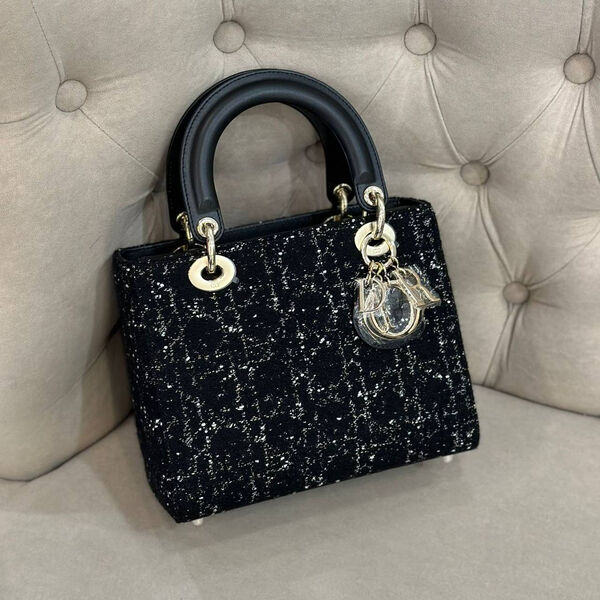 Сумка Christian Dior Lady женский текстиль черный 133093-2