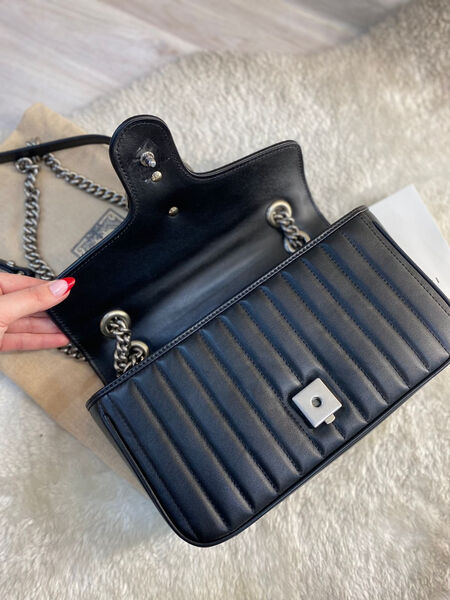 Сумка Gucci Marmont женский кожа черный 97056-2