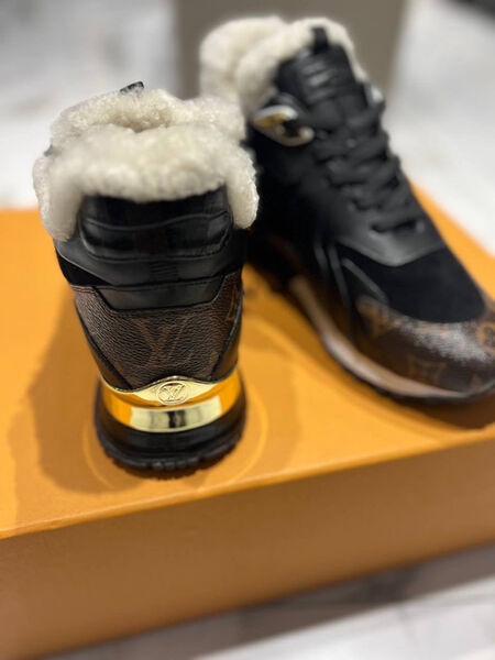 Кроссовки Louis Vuitton женский кожа черный 98371-6