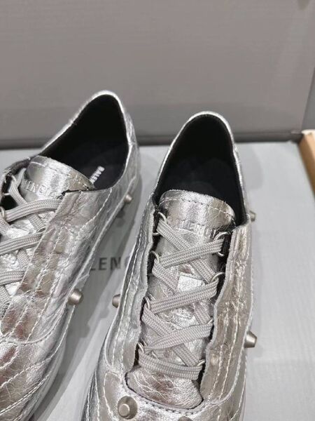 Женские кеды Balenciaga женский кожа серебристый k7666821-1-3