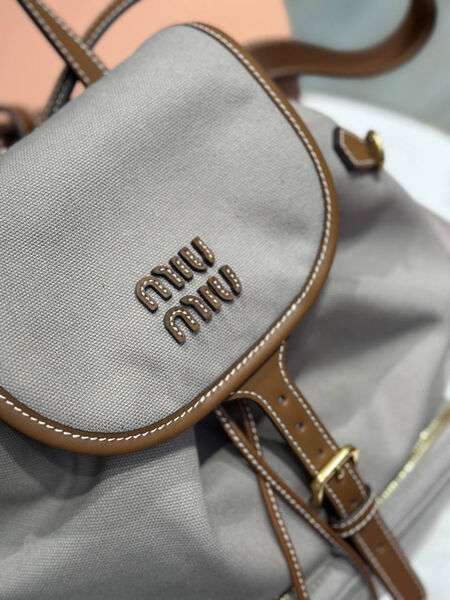Рюкзак Miu Miu женский текстиль графитовый 191296-6
