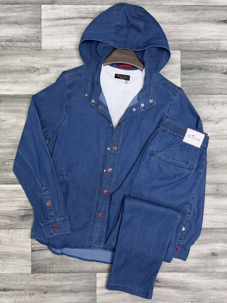 Мужской костюм Kiton мужской голубой 142888