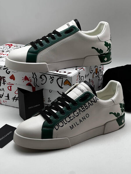Мужские кеды Dolce&Gabbana мужской кожа белый 131250-8