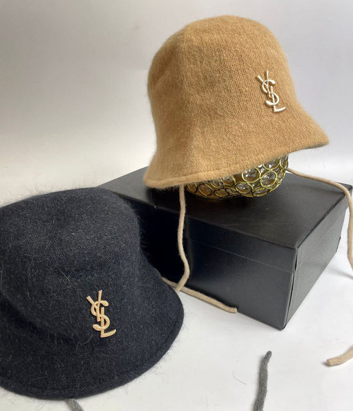 Панама Saint Laurent женский бежевый 56406