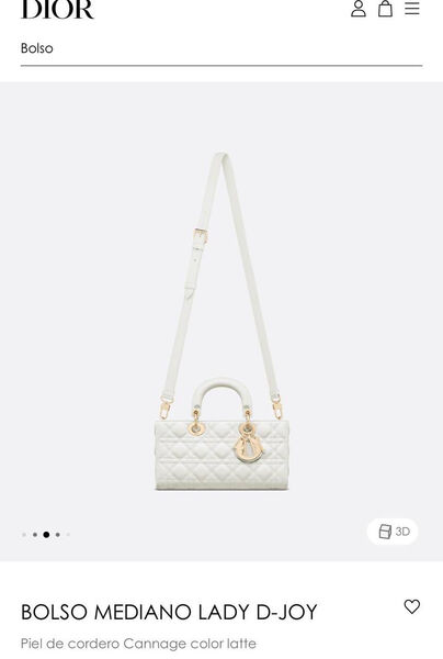 Сумка Christian Dior Lady женский кожа белый 114985