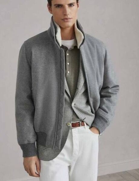 Мужская куртка Brunello Cucinelli мужской графитовый 172000
