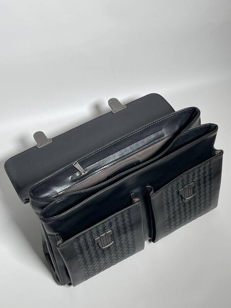 Мужской портфель Bottega Veneta мужской кожа черный 132086-4
