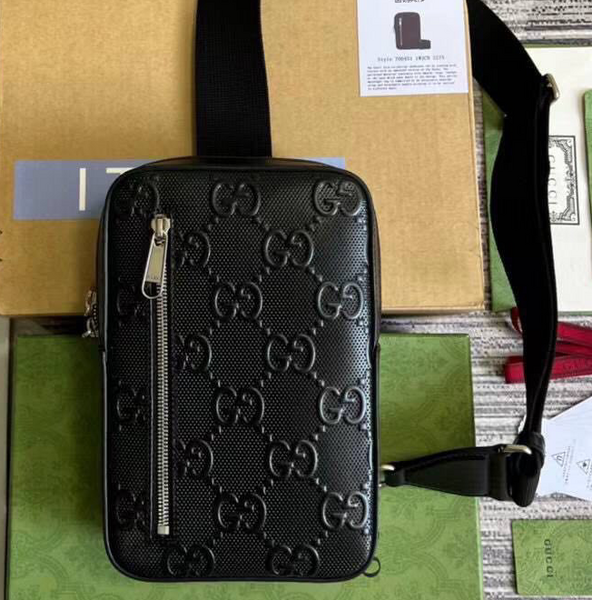 Мужская сумка слинг Gucci мужской кожа черный 96863