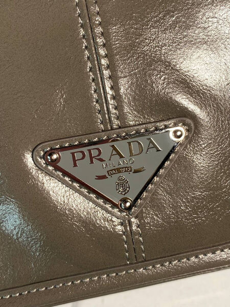 Мужская сумка мессенджер Prada мужской кожа графитовый 173419-2