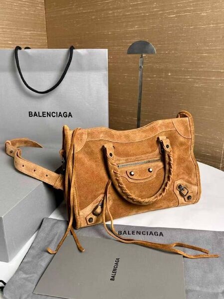 Сумка Balenciaga женский замша коричневый c1681024-1-2