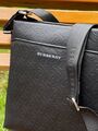 Мужская сумка мессенджер Burberry мужской кожа черный 42931-4