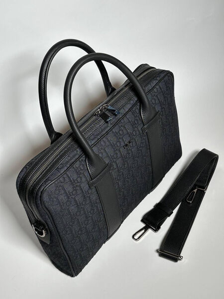 Мужской портфель Christian Dior мужской кожа черный 132090-4