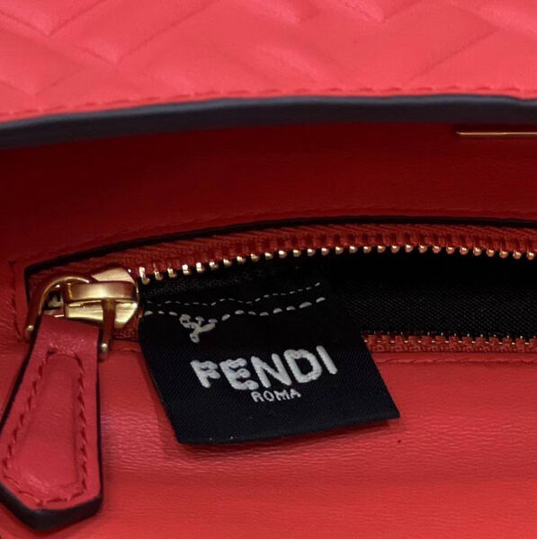 Сумка Fendi женский кожа бордовый 142100-8