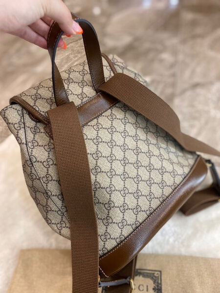 Рюкзак Gucci женский кожа бежевый 97239