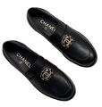 Лоферы Chanel женский кожа черный 104437-1