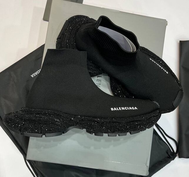 Кроссовки Balenciaga женский текстиль черный 139494