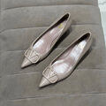 Туфли Valentino женский кожа бежевый 121267-2