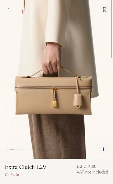 Клатч Loro Piana Extra Large 29 женский кожа бежевый 201226-2