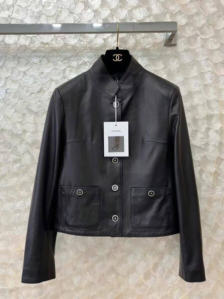 Куртка Chanel женский кожа черный 196442-3