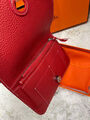 Кошелек Hermès женский кожа бордовый 130196-3