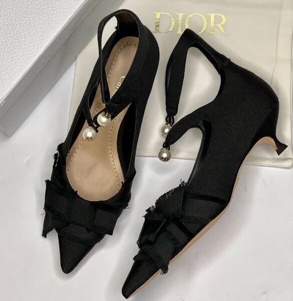 Туфли Christian Dior женский текстиль черный 150484