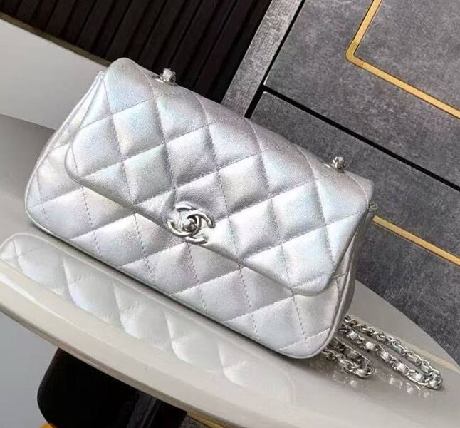 Сумка Chanel женский кожа графитовый 186768