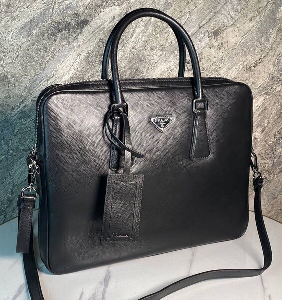 Мужской портфель Prada мужской кожа черный 170381